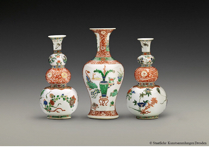 세 점의 병, 1700~1720년 경, 도자기박물관 소장.jpg