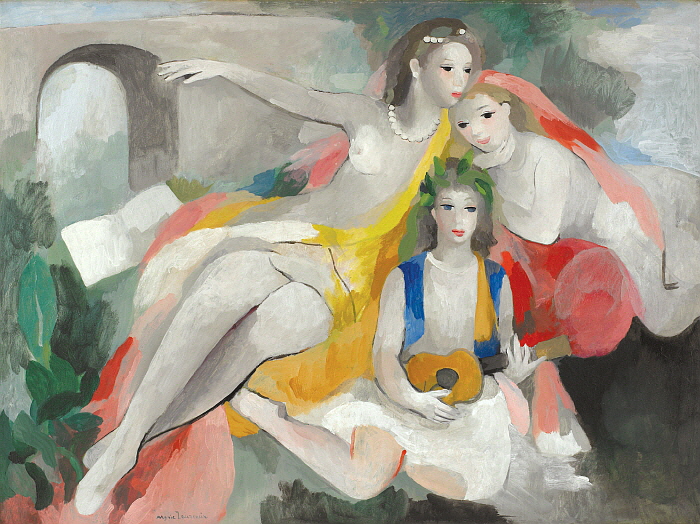 세명의 젊은 여인들, 1953년경, 캔버스에 유채, 97.3x131, Musée Marie Laurencin.jpg
