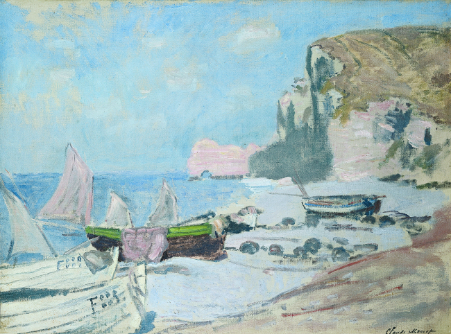 Claude Monet, Bateaux de pêche, Étretat, 60×81㎝, 1884.jpg