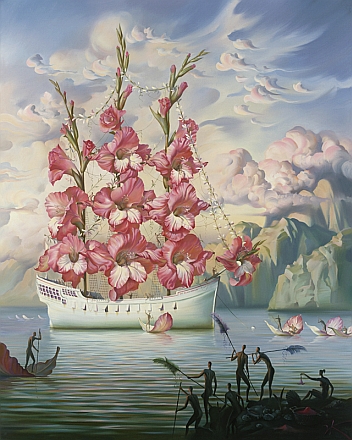 ㅍㅡㄹㄹㅏㅇㅝ_ㅅㅓㄴㅂㅏㄱㅇㅢ_ㅇㅣㅂㅎㅏㅇ_arrival_of_flower_ship,Vladimir_Kush,_painting_on_canvas,78x99cm.jpg