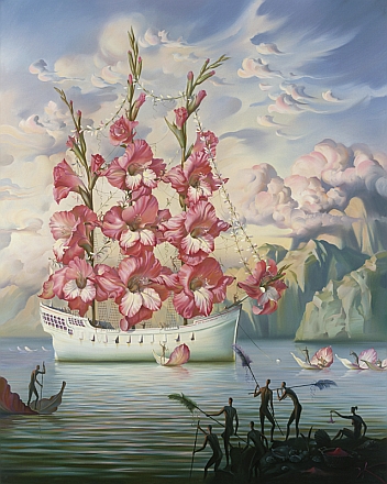 012.arrival of flower ship,78.7x99cm.jpg